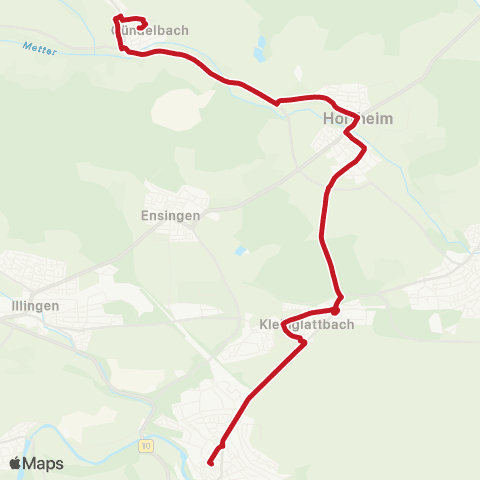 VVS Gündelbach - Horrheim - Vaihingen (E) (Schülerverkehr) map