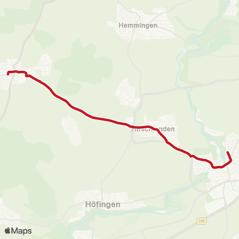VVS Ditzingen - Heimerdingen (Schülerverkehr) map