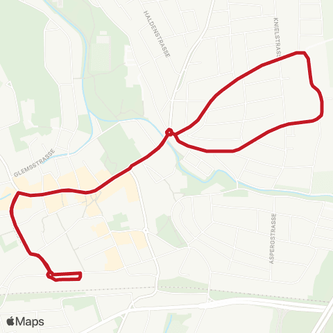 VVS Stadtverkehr Ditzingen: Bf - "Ob dem Korntaler Weg" - Bf map