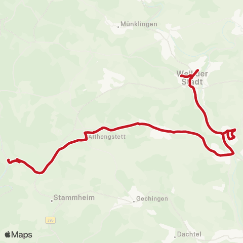 VVS Weil der Stadt - Schafhausen - Dätzingen - Althengstett - Calw map