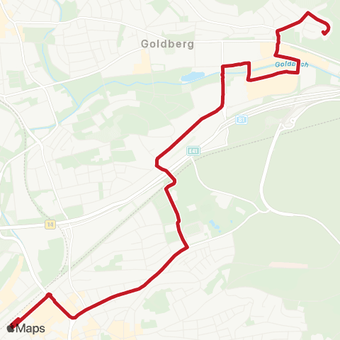 VVS Böblingen ZOB - Goldberg - Sindelfingen Breuningerland - Viehweide map