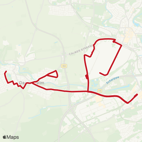 VVS Hulb - Sindelfingen Mercedes-Benz - ZOB map