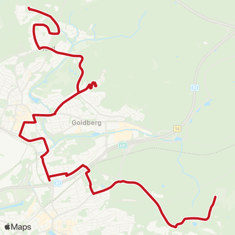 VVS (Sindelfingen Dachsklinge - ) Eichholz - Krankenhaus - ZOB - Goldberg - Böblingen Thermalbad ( - AWB) map