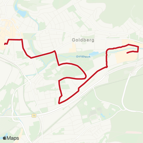 VVS Sindelfingen ZOB - Goldberg (Leipziger Straße) - Breuningerland map