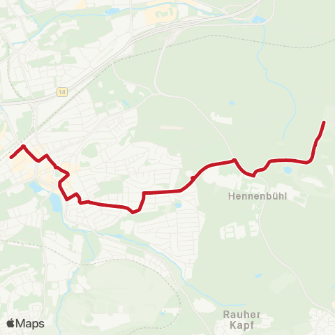 VVS Böblingen ZOB - Reußensteinstraße - Waldorfschule - Panzerkaserne - AWB map
