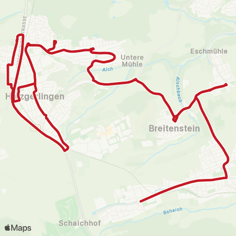 VVS (Weil im Schönbuch - ) Neuweiler - Holzgerlingen - Neuweiler ( - Weil i. S.) map