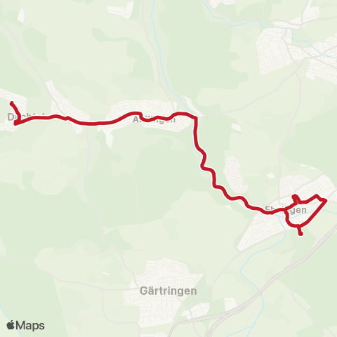 VVS Dachtel - Aidlingen - Ehningen Bahnhof - IBM - Bahnhof map
