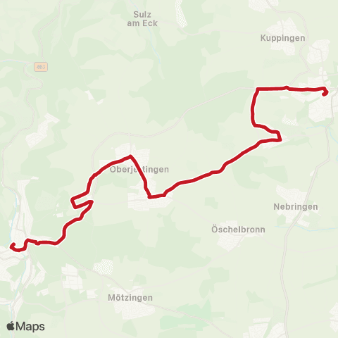 VVS Nagold - Jettingen - Haslach - Herrenberg map