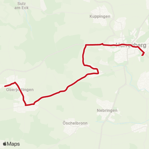VVS Schülerverkehr Nagold - Herrenberg map