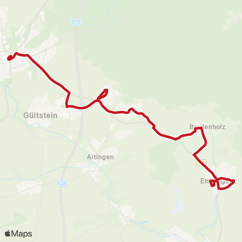 VVS Entringen - Breitenholz - Kayh - Herrenberg map