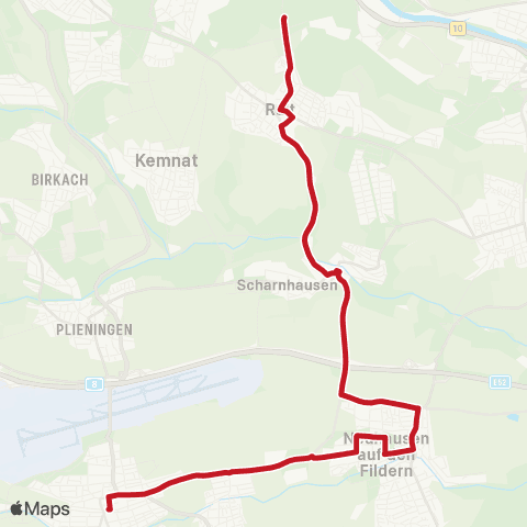 VVS Bernhausen - Neuhausen - Ruit map
