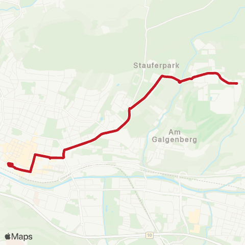 VVS Göppingen ZOB - Friedhof - Roseggerweg / Stadthalle map