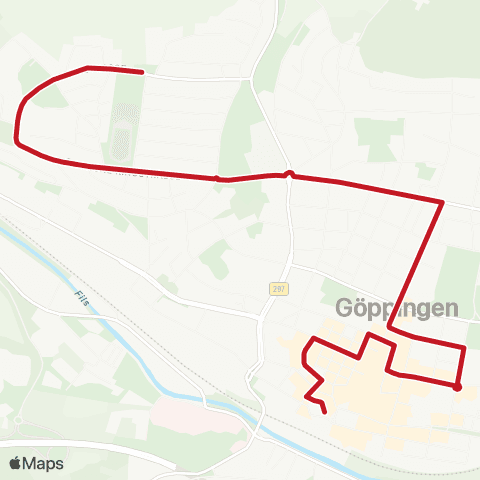 VVS Göppingen ZOB - Reuschkirche - Christkönigskirche map