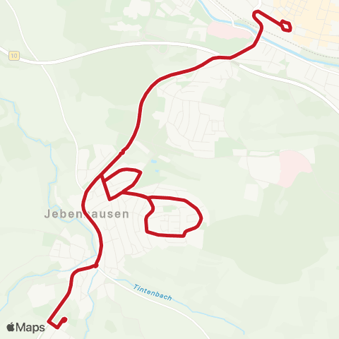 VVS Göppingen ZOB - Jebenhausen Industriegebiet map