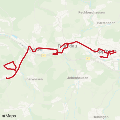 VVS Göppingen - Faurndau - Uhingen - Albershausen map
