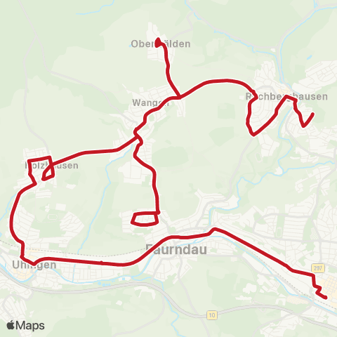 VVS Rechberghausen - Uhingen - Göppingen map