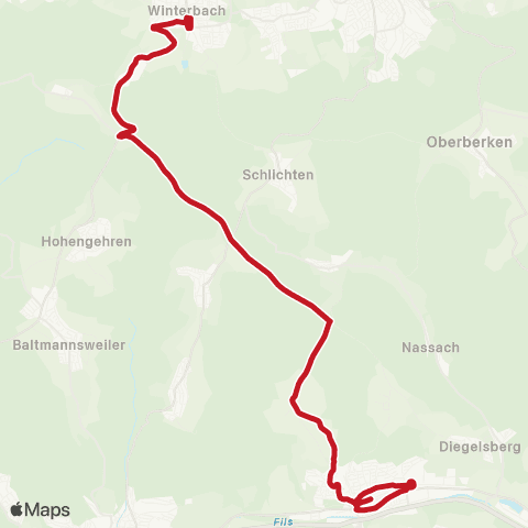 VVS Ebersbach (F) - Winterbach map