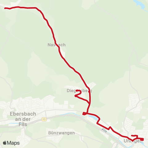 VVS Uhingen - Baiereck map