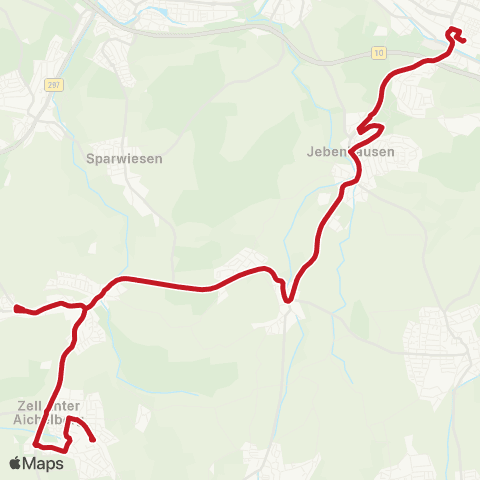 VVS Göppingen ZOB - Jebenhausen - Hattenhofen - Zell map