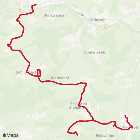 VVS Ebersbach - Weiler - Roßwälden - Schlierbach - Bad Boll map