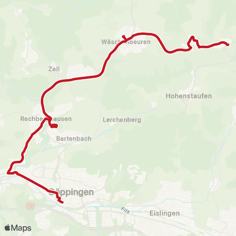 VVS Göppingen - Rechberghausen - Lenglingen map