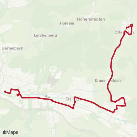 VVS Göppingen - Eislingen - Salach - Eislingen - Ottenbach map