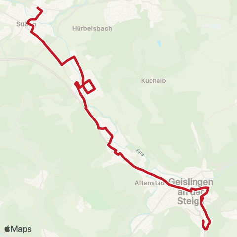 VVS Süßen - Gingen - Geislingen Stadtkirche map