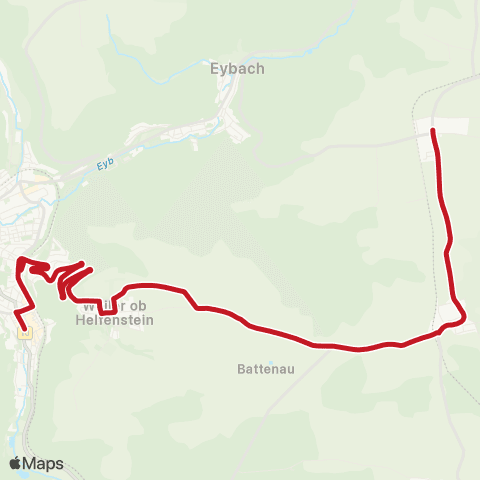 VVS Geislingen Stadtkirche - Weiler - Schalkstetten map