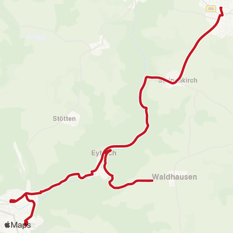 VVS Geislingen ZOB - Eybach - Böhmenkirch map