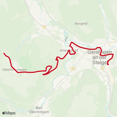 VVS Geislingen - Oberböhringen map