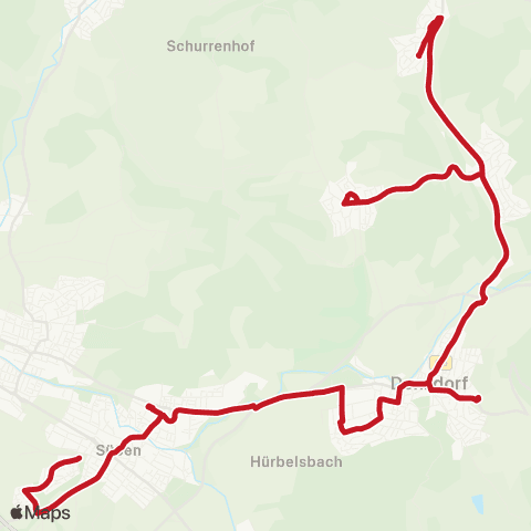 VVS Süßen - Reichenbach u.R. - Wißgoldingen map