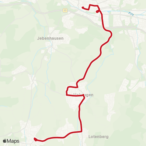 VVS Göppingen ZOB - Heiningen - Bad Boll map
