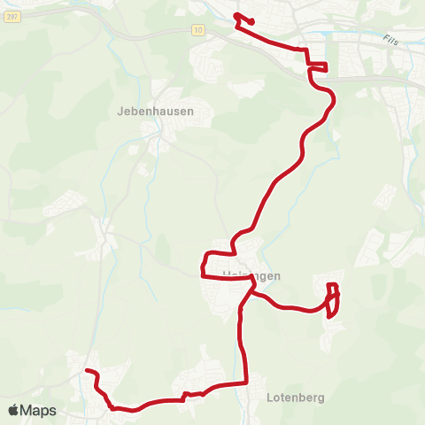 VVS Göppingen ZOB - Heiningen - Bad Boll map