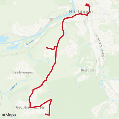 VVS Großbettlingen - Nürtingen map