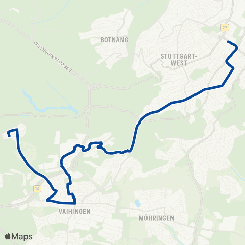 VVS Schlossplatz - Vaihingen Büsnau - Schlossplatz map