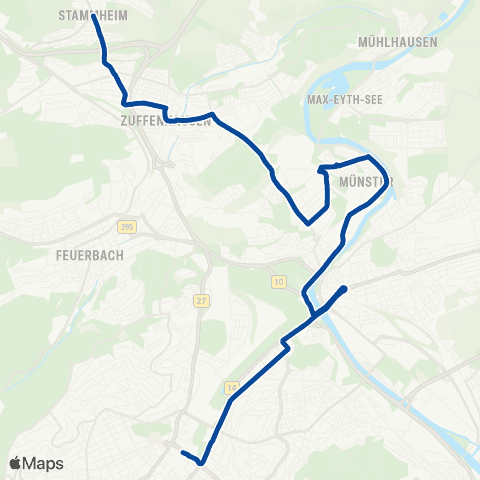 VVS Schlossplatz - Zuffenhausen - Schlossplatz map