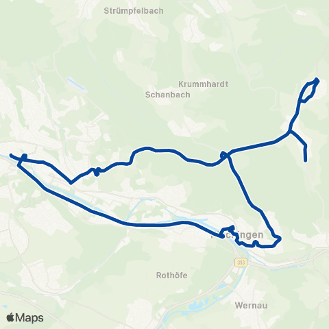 VVS Esslingen - Baltmannsweiler - Hohengehren - Plochingen - Esslingen map