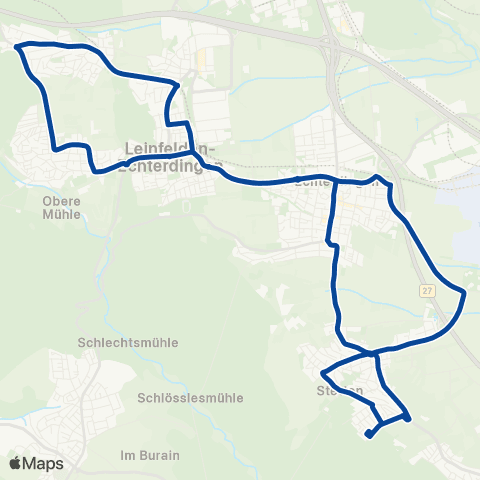 VVS Oberaichen - Leinfelden - Echterdingen - Stetten map