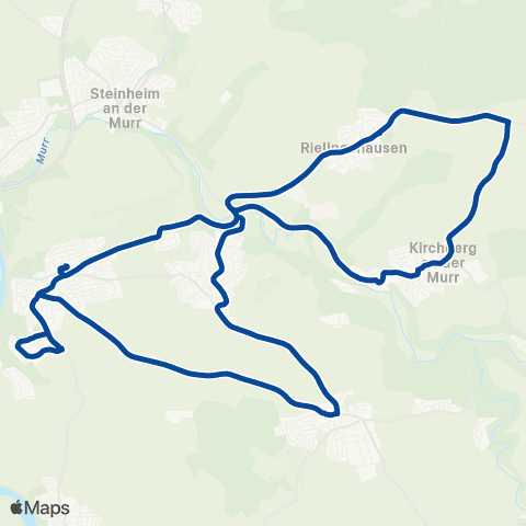 VVS Marbach (N) - Affalterbach - Kirchberg - Marbach (N) map