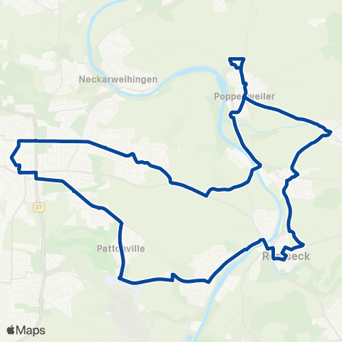 VVS Ludwigsburg - Pattonville - Remseck - Poppenweiler map