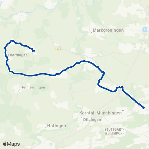 VVS Neuwirtshaus - Kallenberg - Münchingen - Schwieberdingen - Hemmingen - Eberdingen - Riet - Hochdorf map