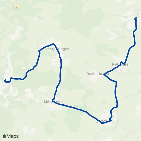 VVS Herrenberg - Bondorf - Mötzingen - Nagold map