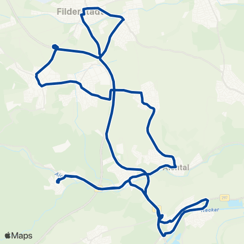 VVS Bernhausen - Bonlanden - Aichtal - Neckartailfingen - Bernhausen map