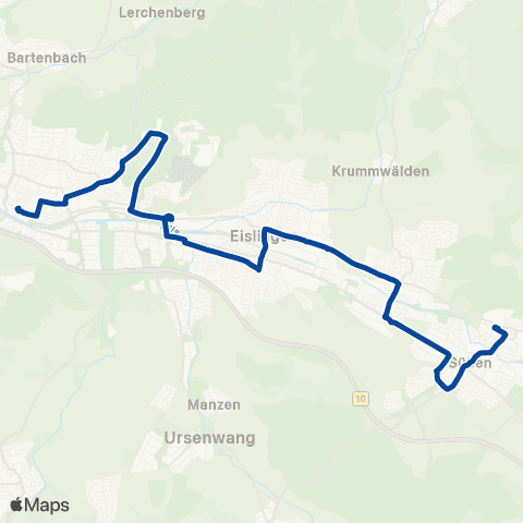 VVS Göppingen ZOB - Süßen - Donzdorf - Böhmenkirch map