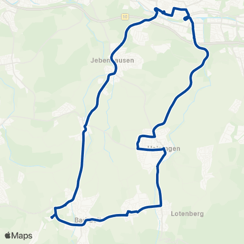 VVS Göppingen ZOB - Heiningen - Bad Boll - Göppingen ZOB map