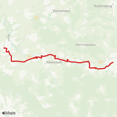 VVS Waiblingen - Bad Cannstatt map