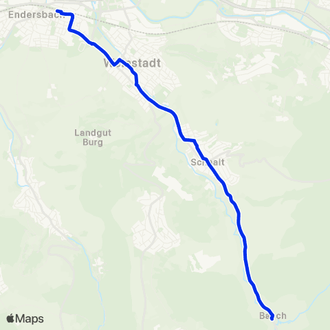 VVS Endersbach - Beutelsbach - Schnait map