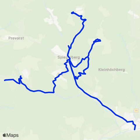 VVS Sulzbach (M) - Spiegelberg map