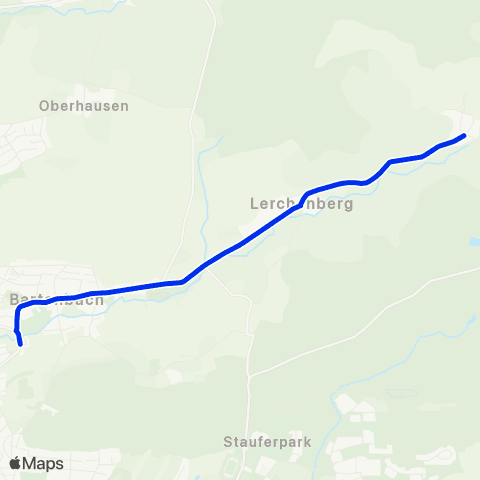 VVS Göppingen ZOB - Bartenbach - Hohrein Ortsmitte map