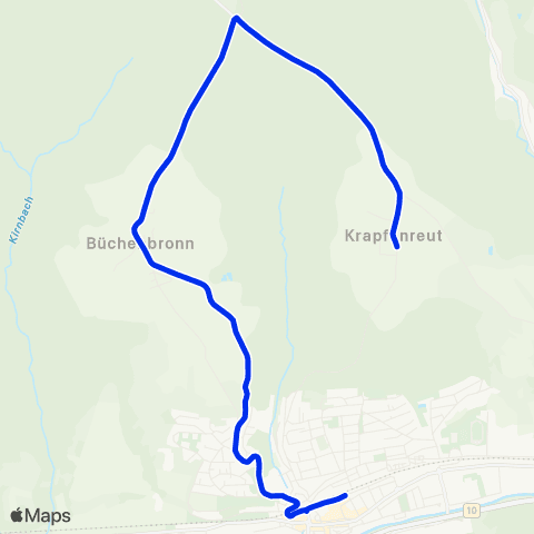VVS Ebersbach (F) - Büchenbronn map